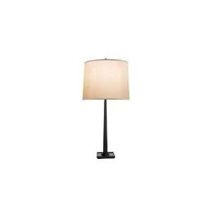 Barbara Barry Petal Table Lamp in Bronze with Silk Shade by Visual 