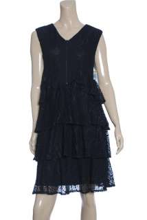 NEW Alfani V Neck Tiered Lace Dress Sz S $79  