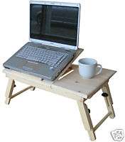 WOODEN PORTABLE LAPTOP NOTEBOOK COMPUTER DESK TABLE BED STAND WORK LAP 