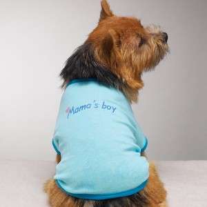 Mamas Boy Dog Shirt Apparel Clothes Baby Blue XL NEW  