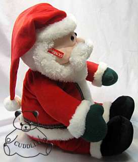 Laughing Santa Claus Animated Gund Plush Toy Doll Chuckles Christmas 