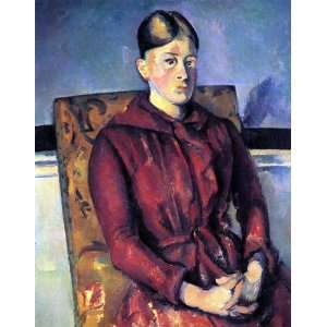  Portrait of Mme Cézanne in the greenhouse by Cezanne 