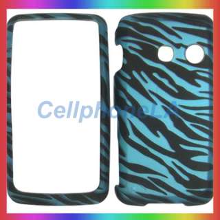 Blue Black Zebra Hard Case Cover fit LG Rumor Touch LN510 510  