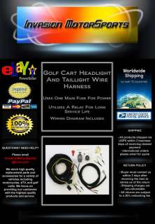 switches golf cart wire harness halogen lighting hd black nickel turn 