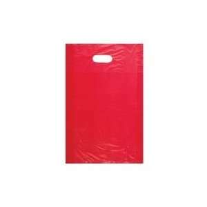  Red High Density Plastic Merchandise Bags   12 X 3 X 18 