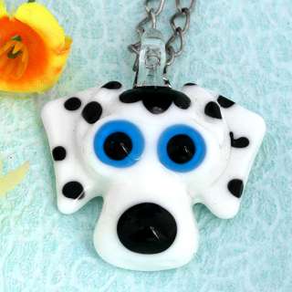   Dog Head Murano Lampwork Glass Fit Necklace Pendant Jewelry 1PC  
