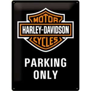 Harley Davidson Parking Only large embossed steel sign (na pt 3040 