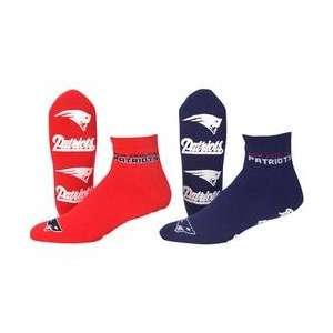  For Bare Feet New England Patriots Mens Slipper Socks (2 