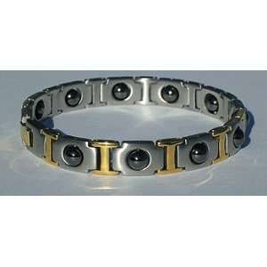 Hematite Stainless Steel Magnetic Bracelet Rolling Massaging Hematite 