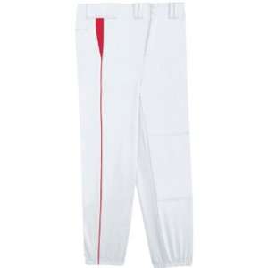  Adult Youth Select Baseball Pants With Piping WHITE 