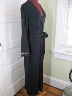 JONES NEW YORK Long Black Robe Wrap Dress XL  