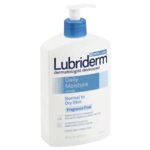 Lubriderm Lotion, Daily Moisture, Normal to Dry Skin, Fragrance Free 