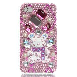  iPhone 4 Full Diamond 3D Hot Pink Bear Case 4S/4 (Verizon 