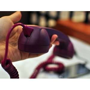  YUBZ TALK Matte Violet Red Handset w/Adaptors & Jack 
