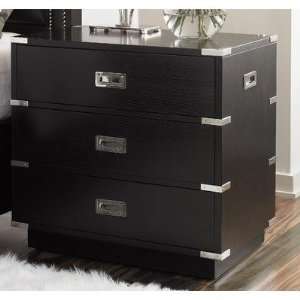  Lexington Black Ice Mineral Nightstand in Carbon Black 