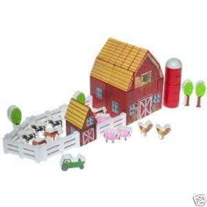 Melissa and Doug Wooden Farm Blocks Set ~ BRAND NEW   