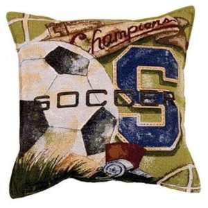  Soccer Vintage Tapestry Toss Pillow USA Made