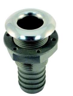 BOAT THRU HULL CONNECTOR STAINLESS STEEL / NYLON 1 1/2  