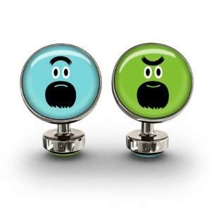 Wurkin Stiffs Blue and Green TSA Traveler Cufflinks