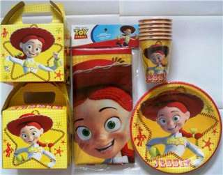 TOY STORY * JESSIE * PARTY 18 guests plates cups boxes  