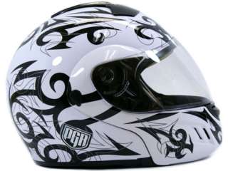 Flip Up White Full Face Motorcycle Helmet Modular ~ M  