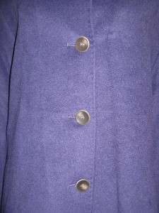   York womens winter Angora Wool blend coat purple jacket plus 24W 2X3X