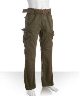 Jetlag dark olive cotton Bebo belted cargo pants