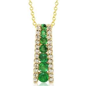   Jewelers 14K Yellow Gold Emerald Diamond Pendant (0.66 TCW) Jewelry