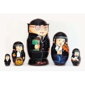  Jewish Rabbi Nesting Doll 5pc./6 Toys & Games