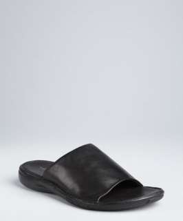 Kenneth Cole New York black leather Whats Shape ing sandals