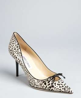 Jimmy Choo leopard patent leather Osprey pointed toe pumps