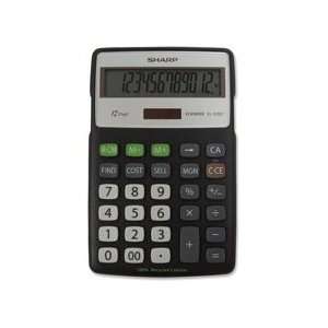  12 Digit Calculator,Semi Desktop,3 Key Memory,BK/SR 