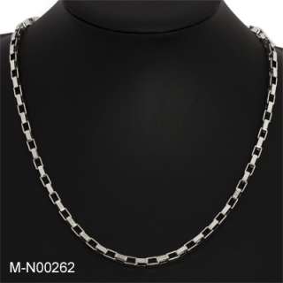 Mens Stainless Steel Necklace Box or Heshe Curb Chain  
