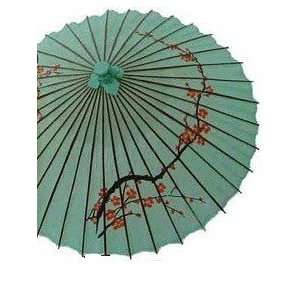  Japanese Antique Umbrella Green KASA SAKURA Pattern 2 