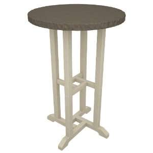   Round Faux Granite Counter Height Table in Sand / Lynx