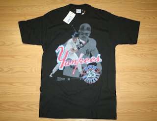 Vintage Don Mattingly New York Yankees T Shirt NY Large Lrg NWT Salem 