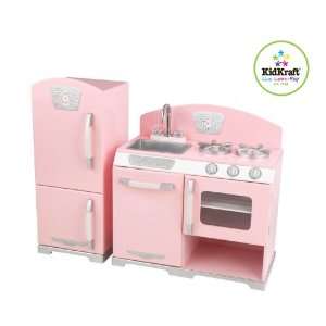    Kidkraft Retro Kitchen and Refrigerator in Pink Toys & Games