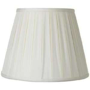  Pleated Oyster Silk Empire Lamp Shade 11x18x13.5 (Spider 