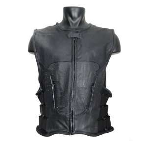  Mens Bulletproof Style Leather Vest MV120 Automotive