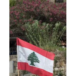  Lebanese Flag, Byblos, Lebanon, Middle East Photographic 