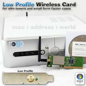 Dell Optiplex 745 755 760 Low Profile PCI Wireless Card Wifi SFF Slim 