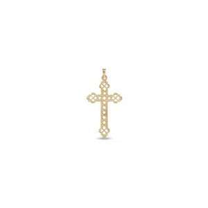  ZALES Medium Pierced Cross in 14K Gold lockets Jewelry