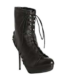 Mea Shadow black leather Femina lace up platform boots   up 