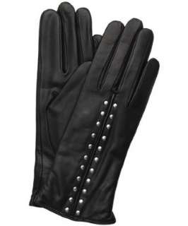 MICHAEL Michael Kors black leather Astor studded gloves   up 