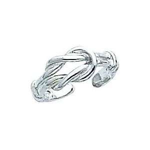  Sterling Silver Love Knot Toe Ring Jewelry