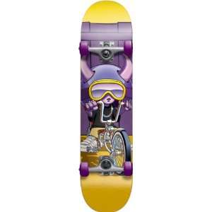  Speed Demon Lowrider Complete Skateboard (Gold/Purple, 7.4 