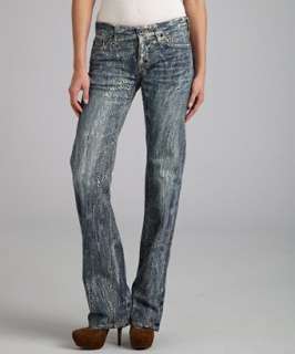 PRPS lit crackle wash Firebird straight leg jeans   up to 70 