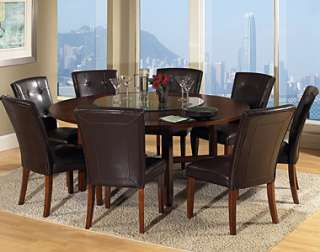   Avenue 72 Round Wooden Dining Table w/ 8 Chairs & Lazy Susan  