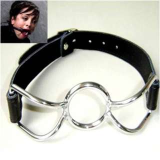   Goth Spider Metal O Ring Gag w/Leather Buckle Strap Costume  