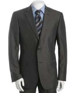 Zegna Z Zegna taupe cotton 2 button City suit with flat front 